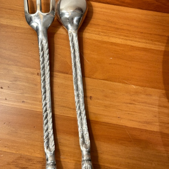 Lovely Rope and Tassel Design Salad Serve Ware 2 piece - Picture 8 of 8